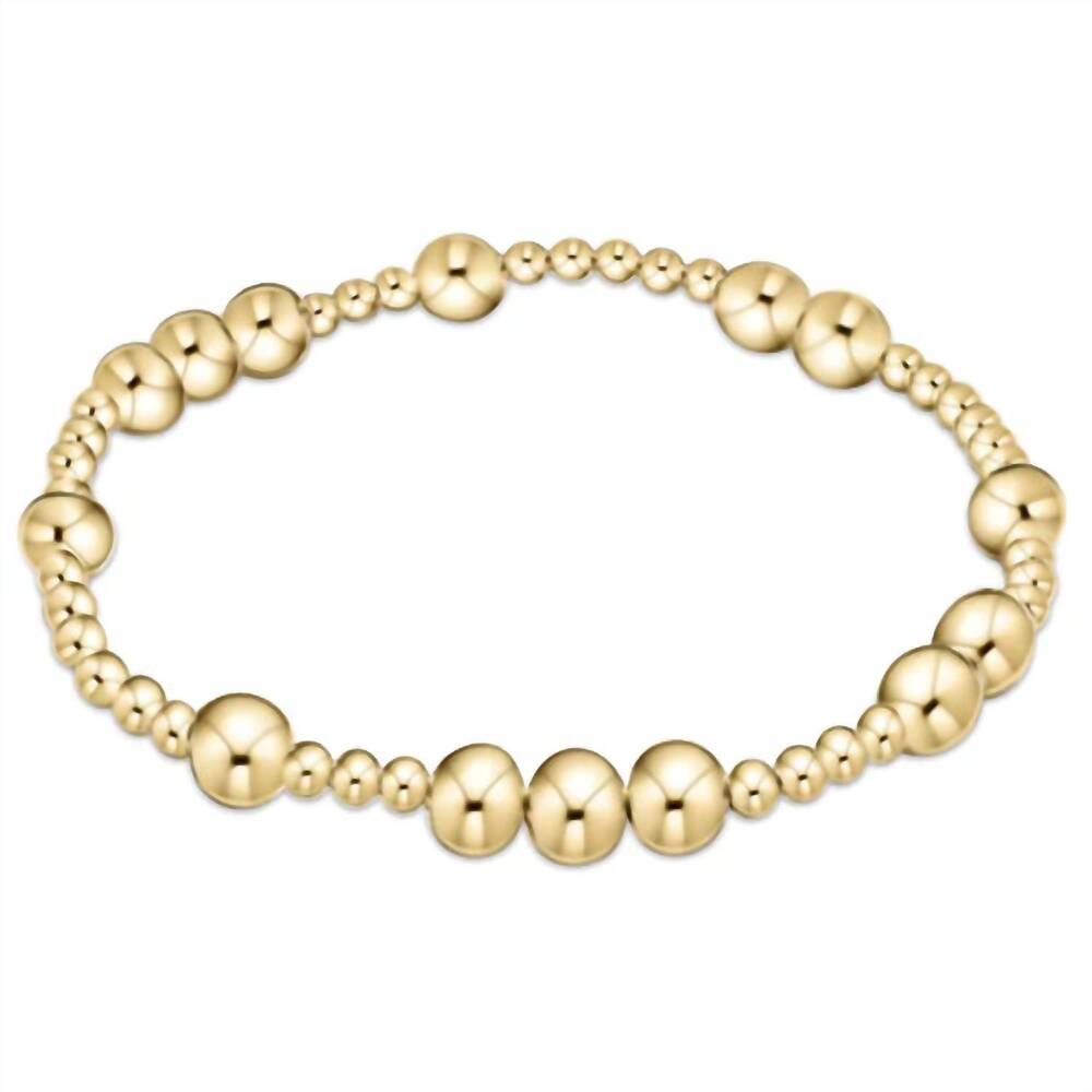 NEW ENEWTON women's classic sincerity pattern bead bracelet in gold